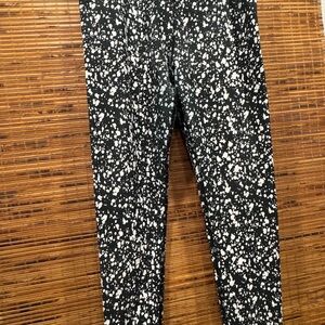 Fabletics Black & White Splatter Print Leggings